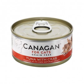 Canagan 吞拿魚伴蟹 無穀物貓罐頭 75g x 12罐 [24罐折扣優惠$324]